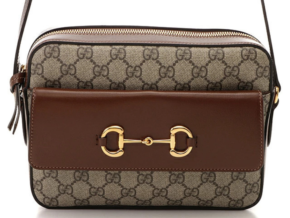 Gucci Horsebit Beige Cream Ebony GG Supreme Calfskin